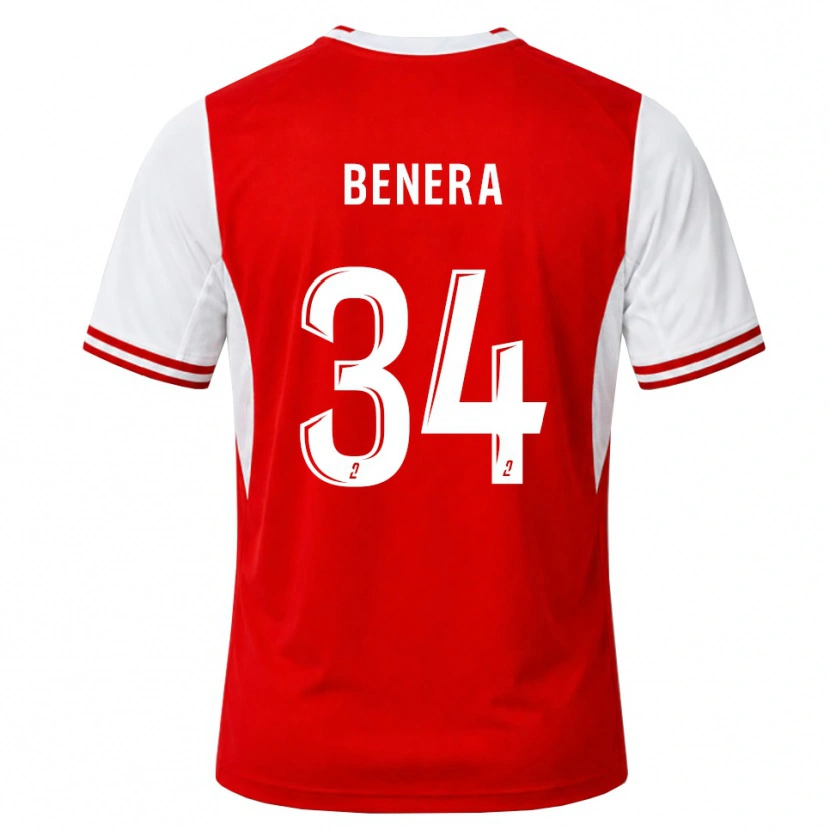 DanxenキッズUmmene Benera#34赤 白ホームシャツ2026/27ジャージーユニフォーム