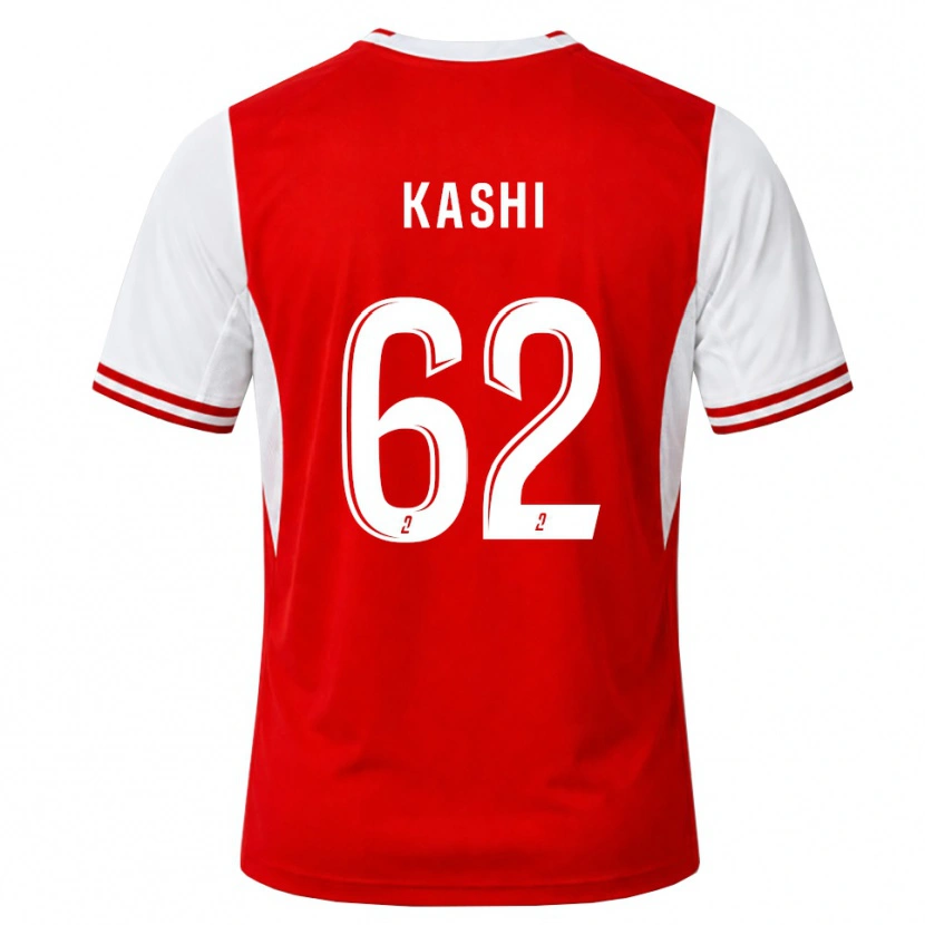 DanxenキッズAmine Kashi#62赤 白ホームシャツ2026/27ジャージーユニフォーム