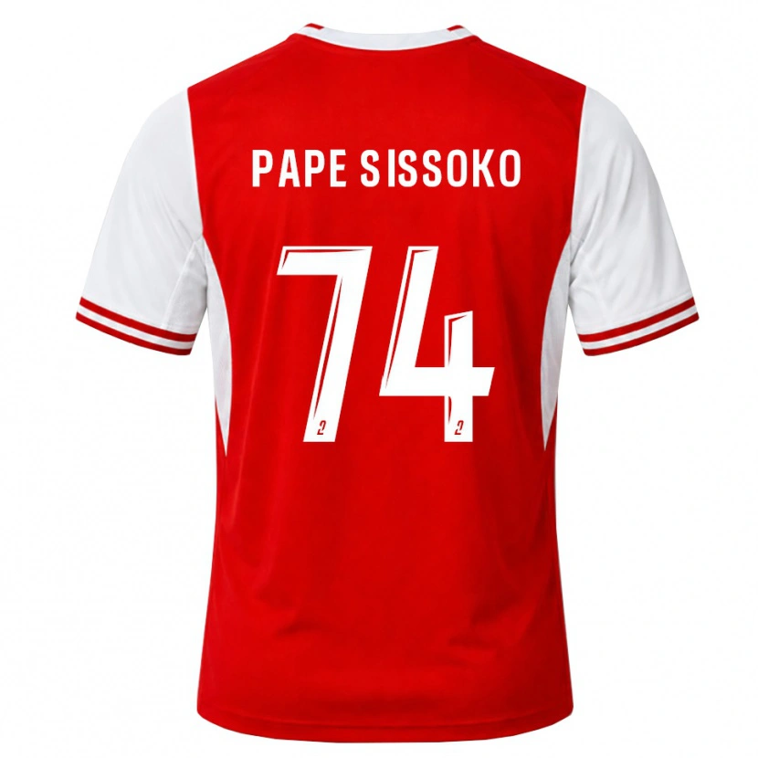 DanxenキッズNiama Pape Sissoko#74赤 白ホームシャツ2026/27ジャージーユニフォーム