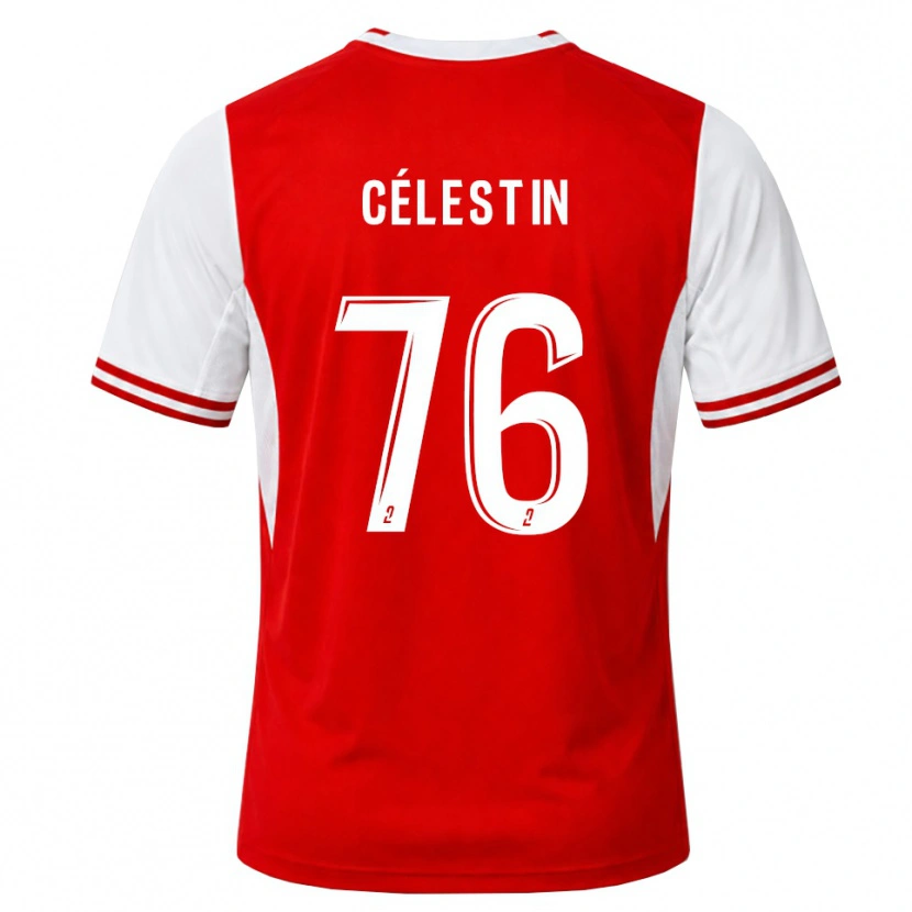DanxenキッズJean-Philippe Célestin#76赤 白ホームシャツ2026/27ジャージーユニフォーム