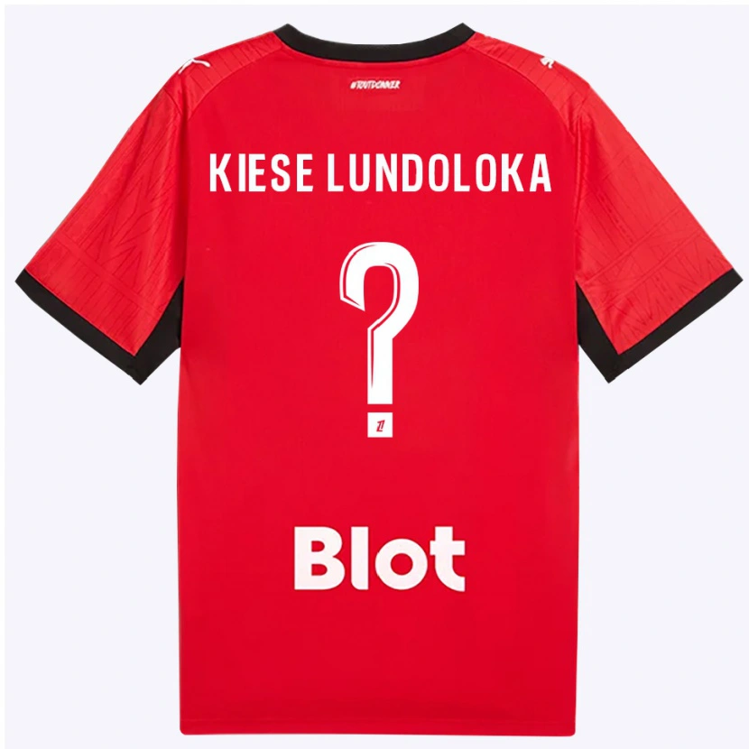 DanxenキッズJeanslor Kiese Lundoloka#0赤 黒 白ホームシャツ2026/27ジャージーユニフォーム