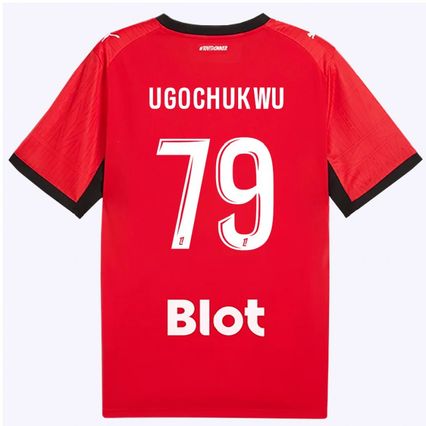DanxenキッズChibuike Ugochukwu#79赤 黒 白ホームシャツ2026/27ジャージーユニフォーム