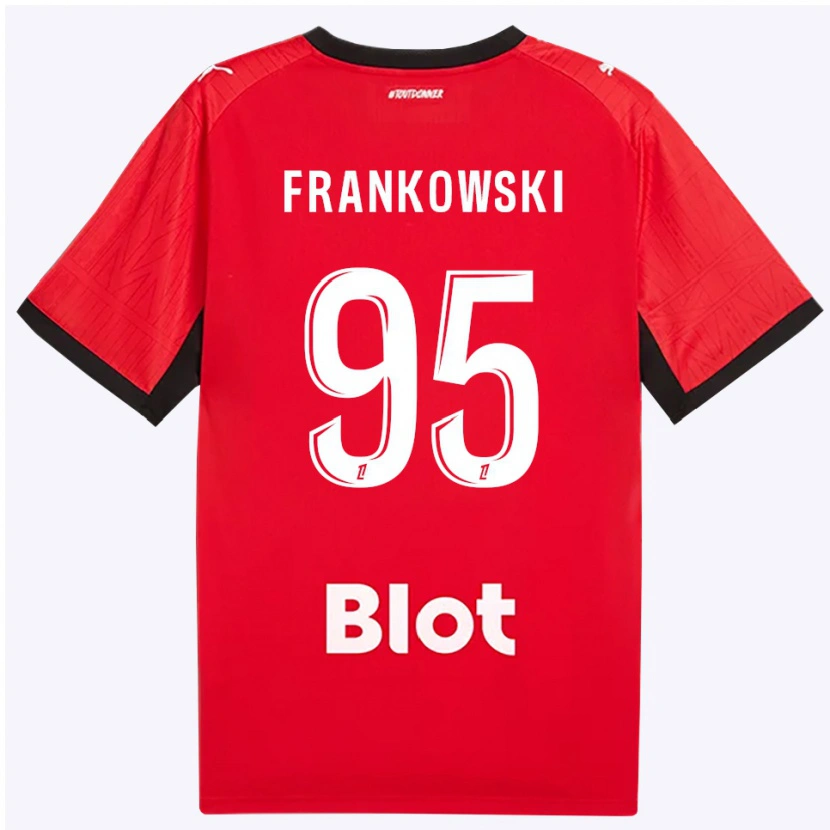 Danxenキッズプジェミスワフ・フランコフスキ#95赤 黒 白ホームシャツ2026/27ジャージーユニフォーム