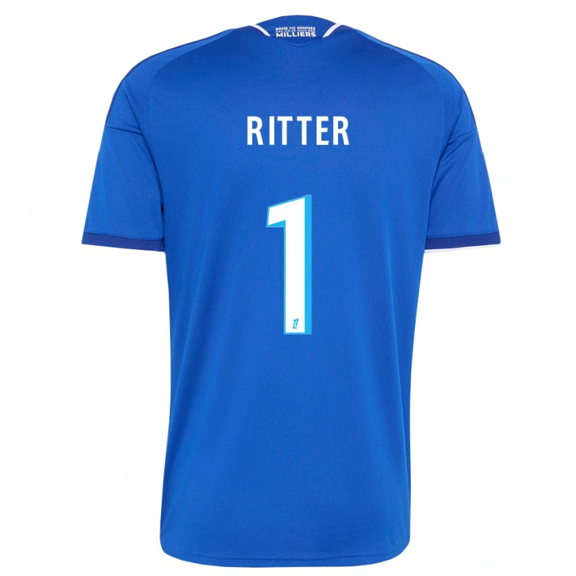 DanxenキッズMaxime Ritter#1ロイヤルブルー 白ホームシャツ2026/27ジャージーユニフォーム