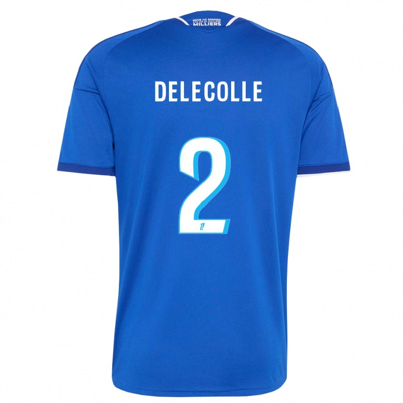 DanxenキッズTiméo Delecolle#2ロイヤルブルー 白ホームシャツ2026/27ジャージーユニフォーム