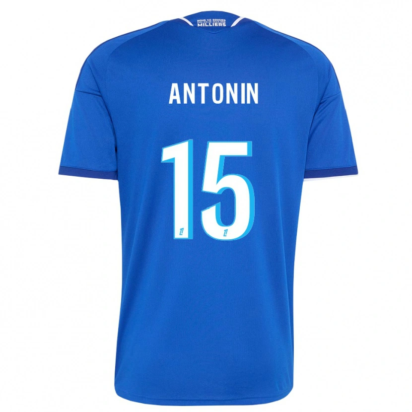 DanxenキッズErwan Antonin#15ロイヤルブルー 白ホームシャツ2026/27ジャージーユニフォーム