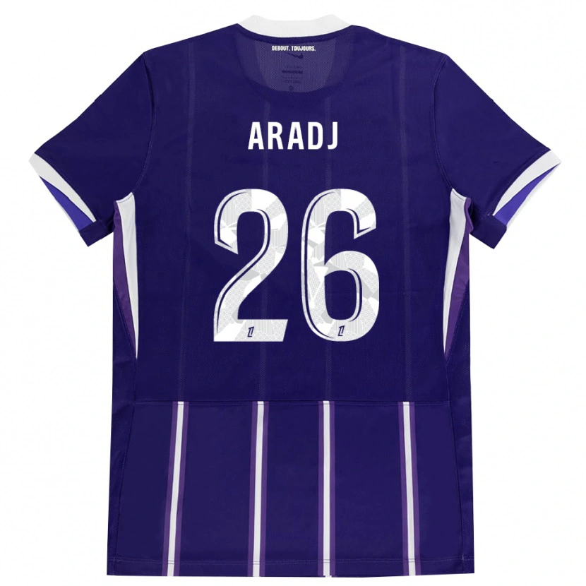 DanxenキッズYlies Aradj#26紫 白ホームシャツ2026/27ジャージーユニフォーム