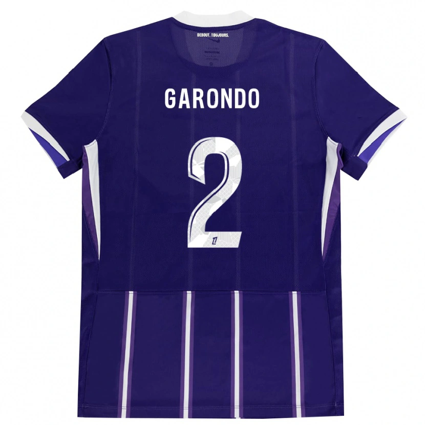 DanxenキッズThibaud Garondo#2紫 白ホームシャツ2026/27ジャージーユニフォーム