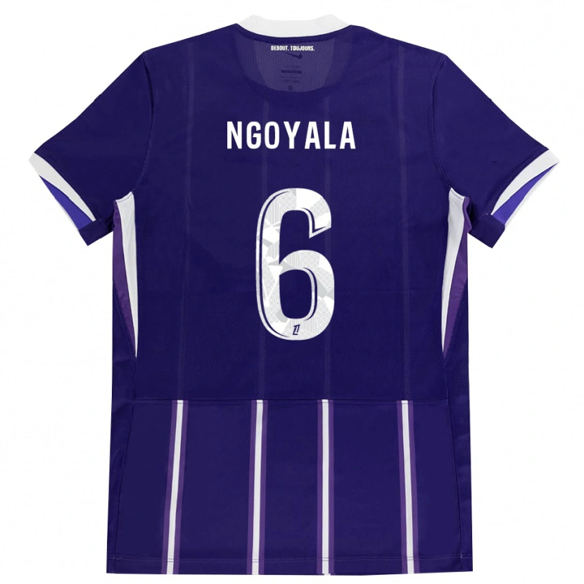 DanxenキッズFrédéric Efuele Ngoyala#6紫 白ホームシャツ2026/27ジャージーユニフォーム
