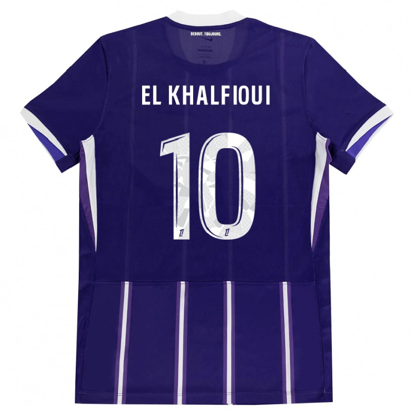 DanxenキッズZakari El Khalfioui#10紫 白ホームシャツ2026/27ジャージーユニフォーム