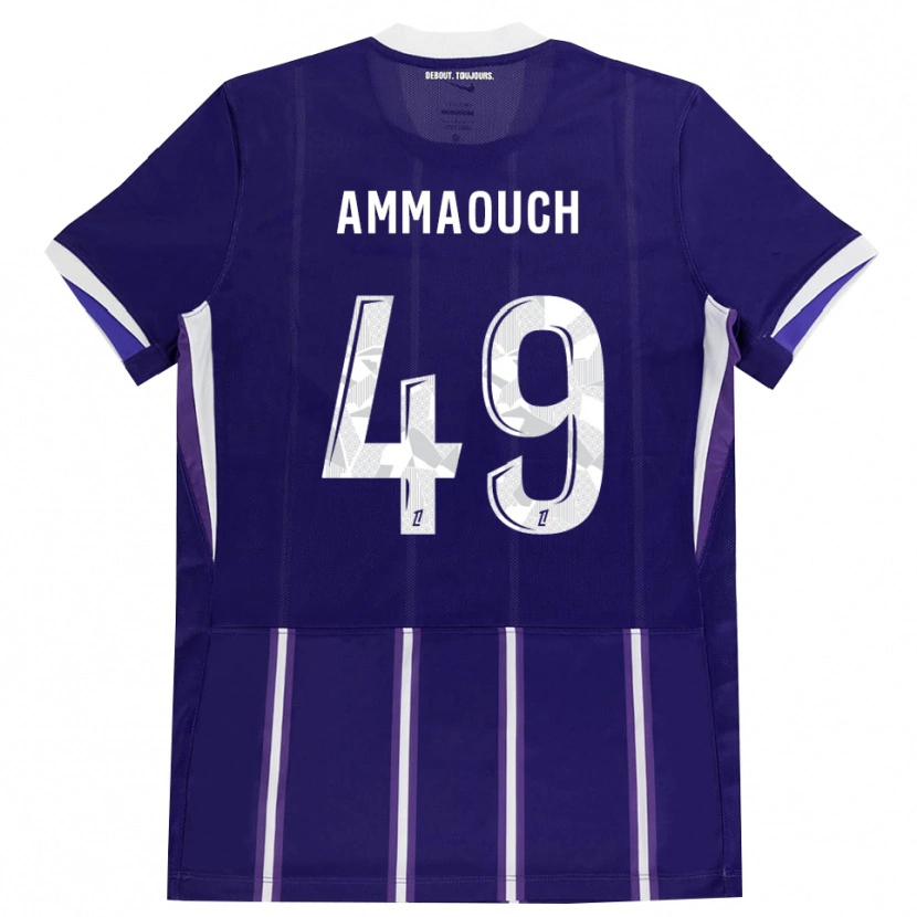 DanxenキッズAymen Amaaouch#49紫 白ホームシャツ2026/27ジャージーユニフォーム