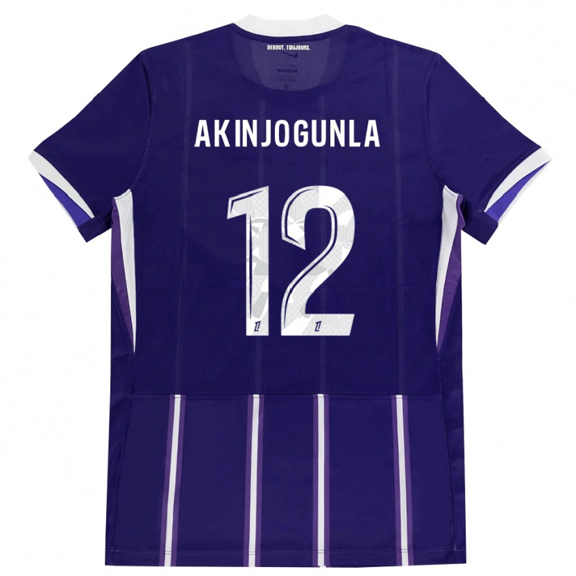 DanxenキッズMichaël Akinjogunla#12紫 白ホームシャツ2026/27ジャージーユニフォーム