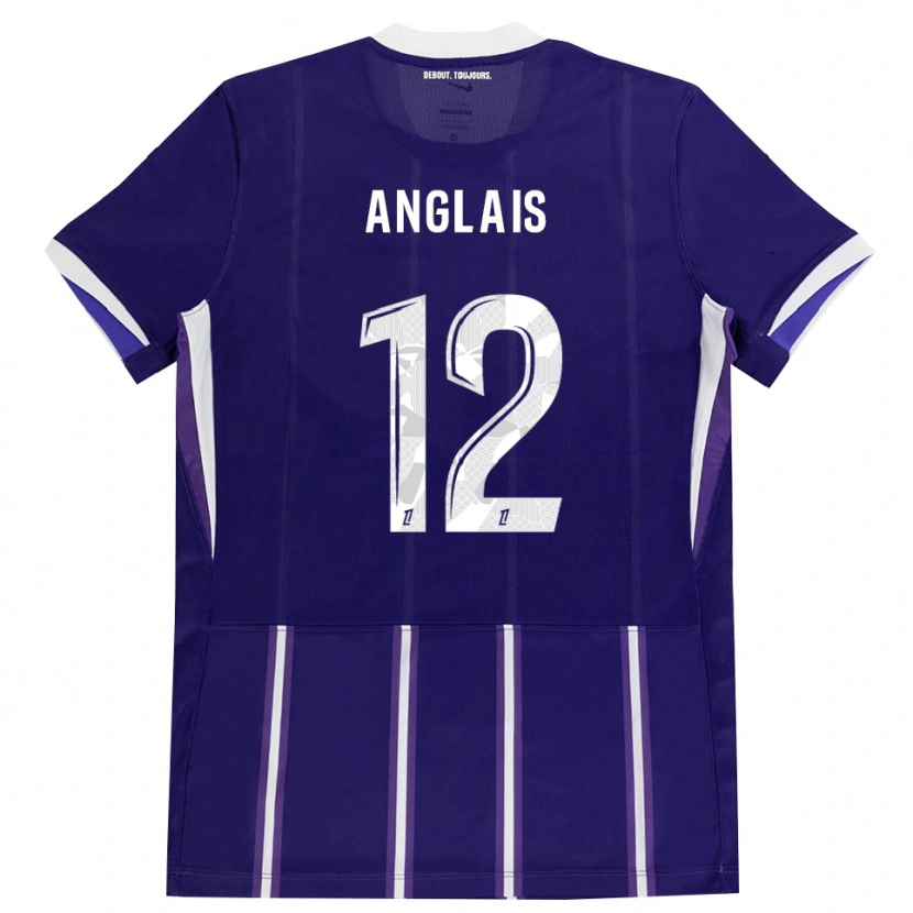 DanxenキッズAnaëlle Anglais#12紫 白ホームシャツ2026/27ジャージーユニフォーム