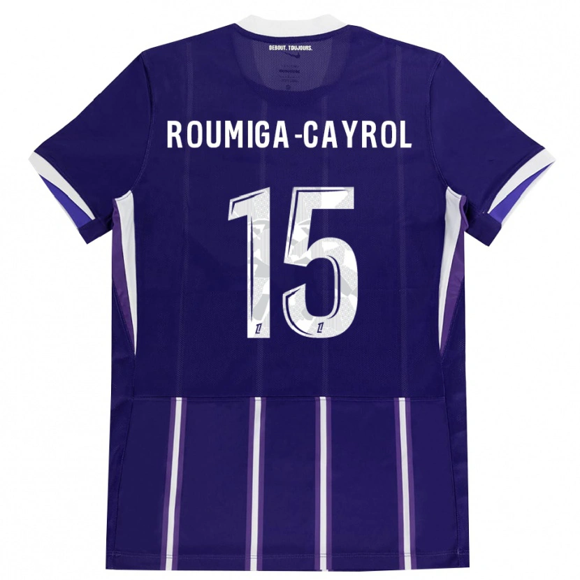 DanxenキッズSonia Roumiga-Cayrol#15紫 白ホームシャツ2026/27ジャージーユニフォーム