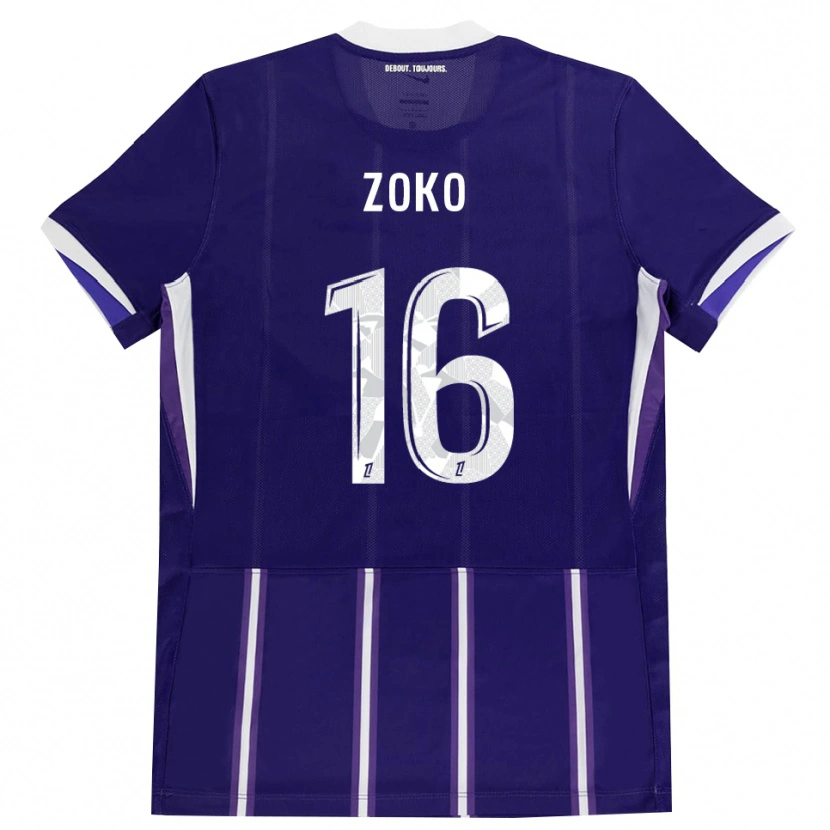 DanxenキッズNathan Zoko#16紫 白ホームシャツ2026/27ジャージーユニフォーム