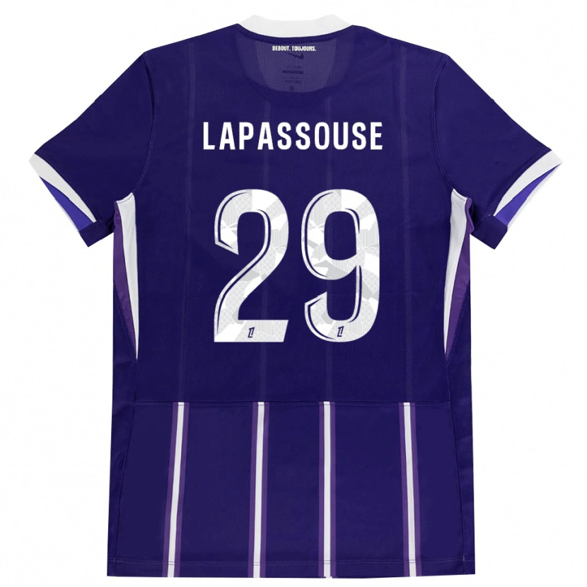DanxenキッズLouna Lapassouse#29紫 白ホームシャツ2026/27ジャージーユニフォーム