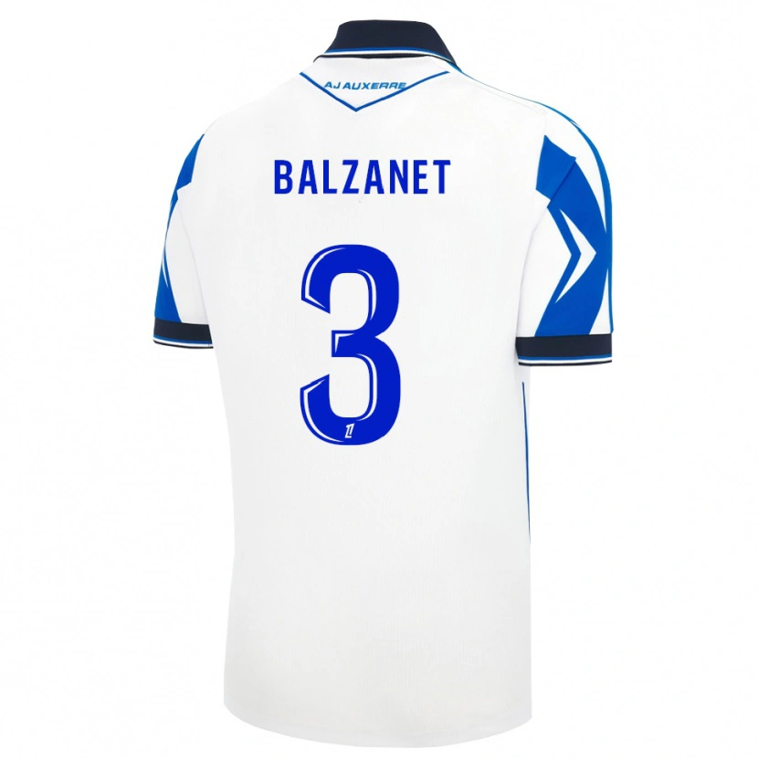 DanxenキッズGuillaume Balzanet#3黒 白 青ホームシャツ2026/27ジャージーユニフォーム