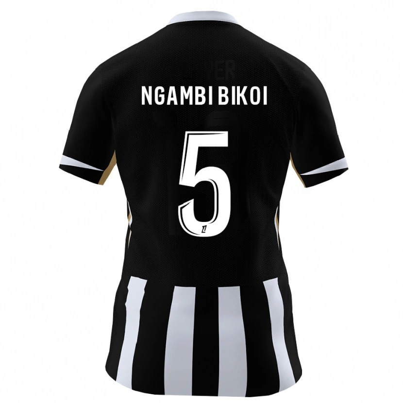 DanxenキッズChristian Ngambi Bikoi#5黒 青ホームシャツ2026/27ジャージーユニフォーム