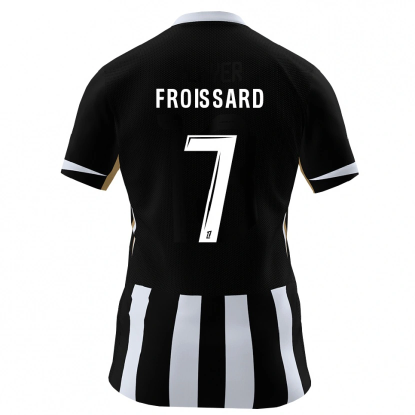 DanxenキッズKévine Froissard#7黒 青ホームシャツ2026/27ジャージーユニフォーム