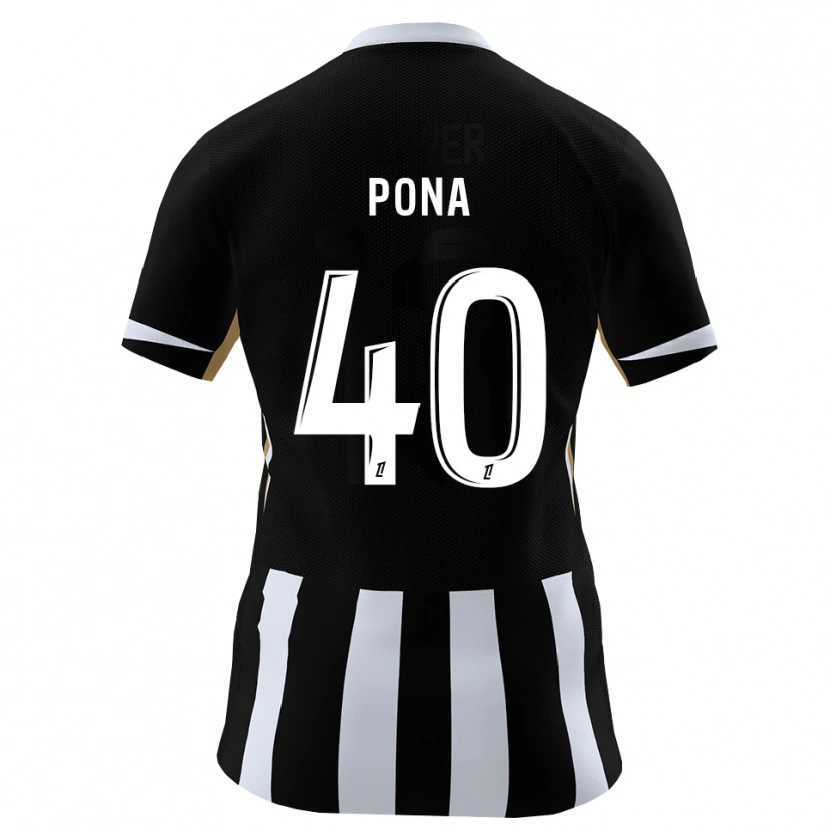 DanxenキッズOumar Pona#40黒 青ホームシャツ2026/27ジャージーユニフォーム