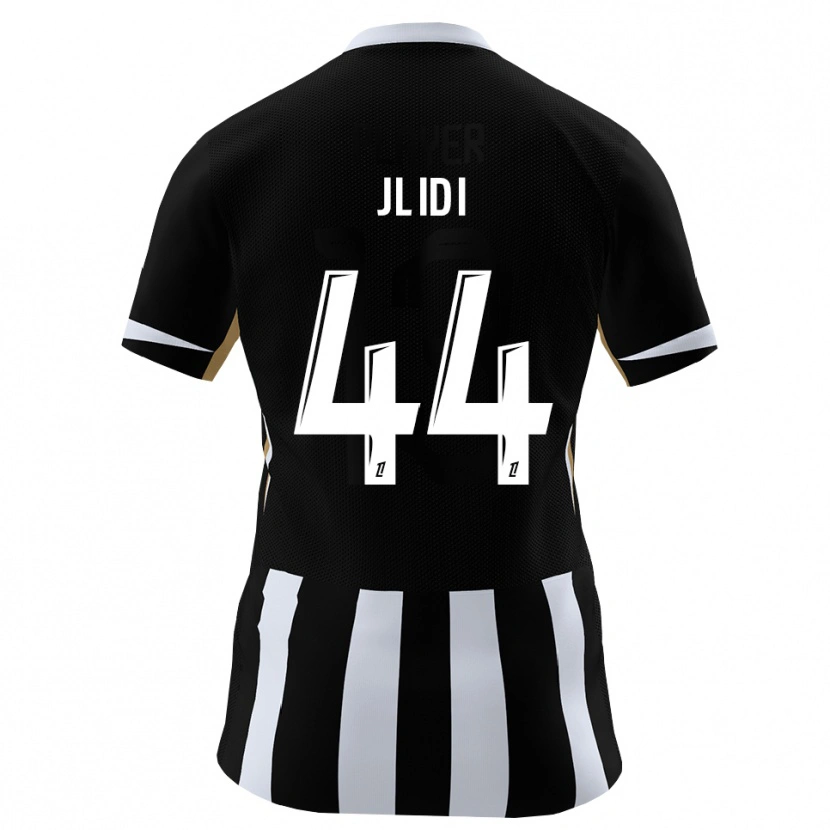 DanxenキッズYahia Jlidi#44黒 青ホームシャツ2026/27ジャージーユニフォーム