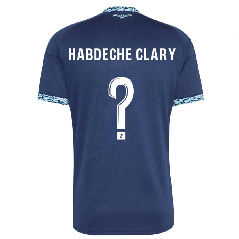 DanxenキッズYanis Habdeche Clary#0スティールブルー 白ホームシャツ2026/27ジャージーユニフォーム