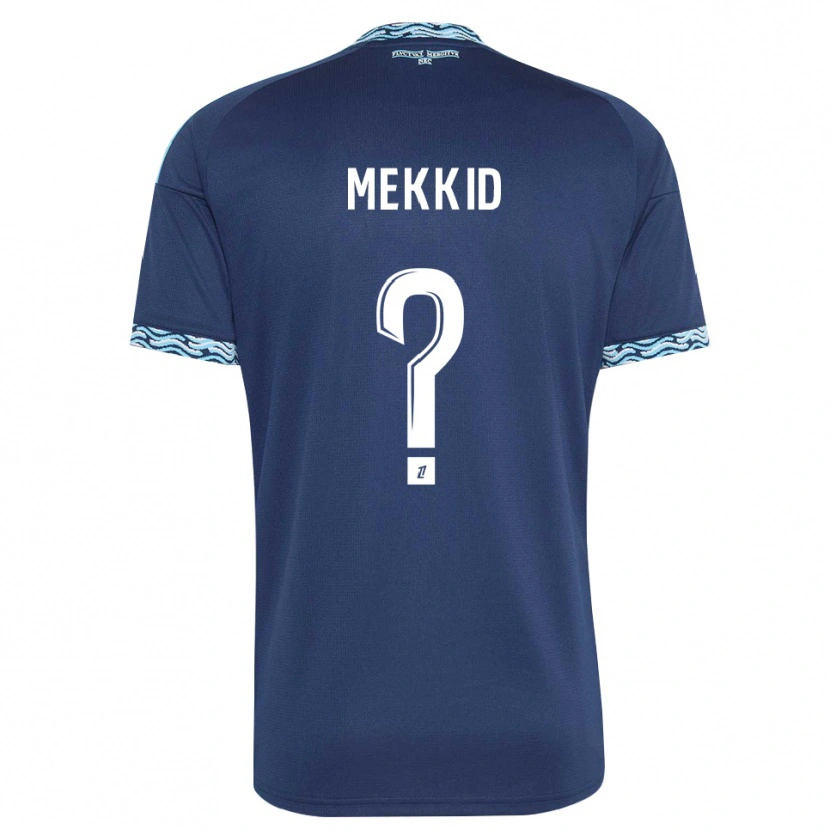 DanxenキッズAyoub Mekkid#0スティールブルー 白ホームシャツ2026/27ジャージーユニフォーム