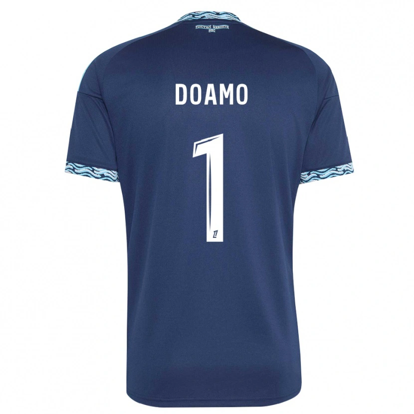 DanxenキッズIsaac Doamo#1スティールブルー 白ホームシャツ2026/27ジャージーユニフォーム
