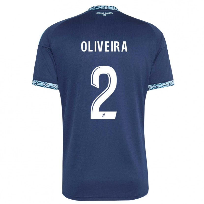 DanxenキッズJean-Louis Oliveira#2スティールブルー 白ホームシャツ2026/27ジャージーユニフォーム