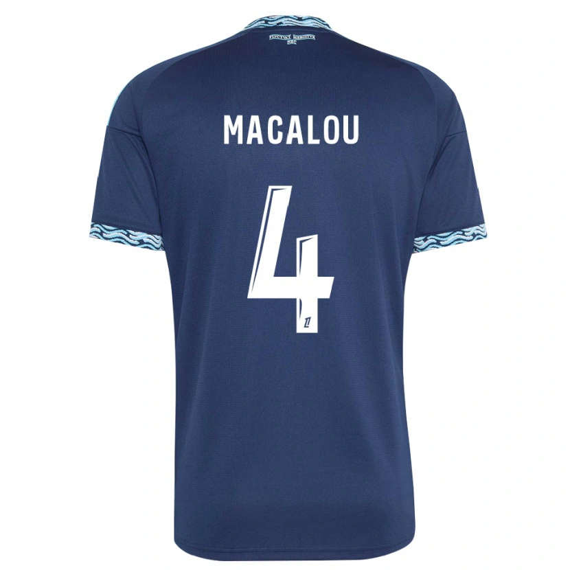 DanxenキッズSeydou Macalou#4スティールブルー 白ホームシャツ2026/27ジャージーユニフォーム