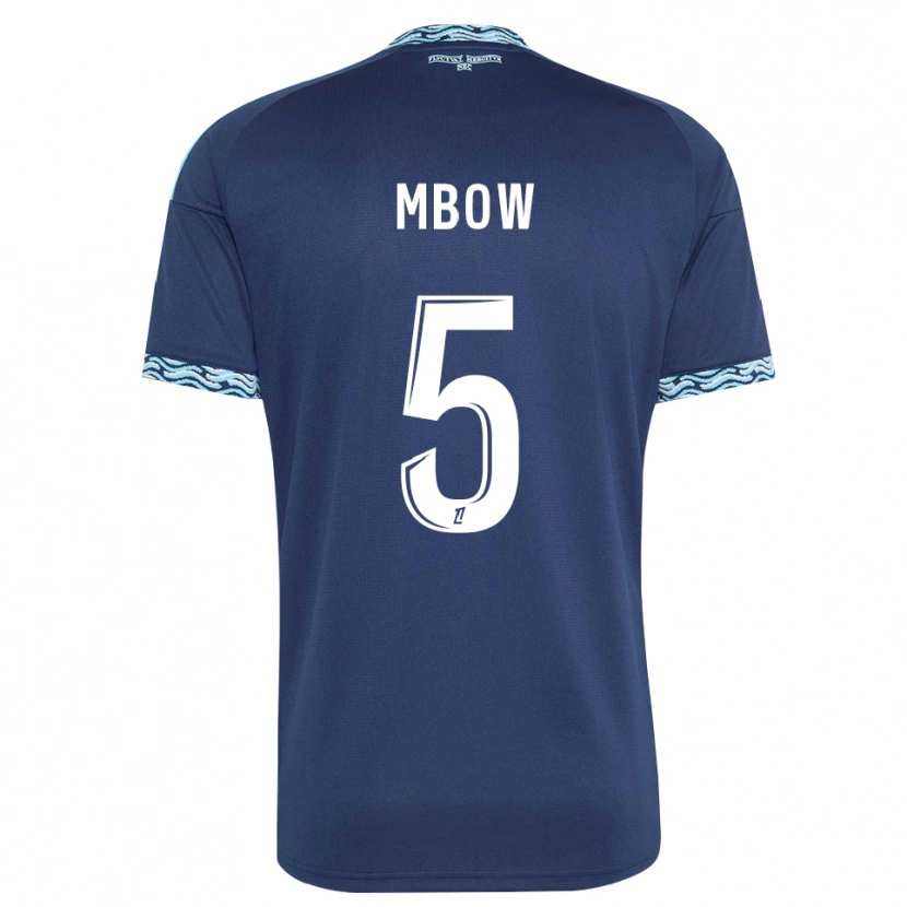 DanxenキッズMoustapha Mbow#5スティールブルー 白ホームシャツ2026/27ジャージーユニフォーム