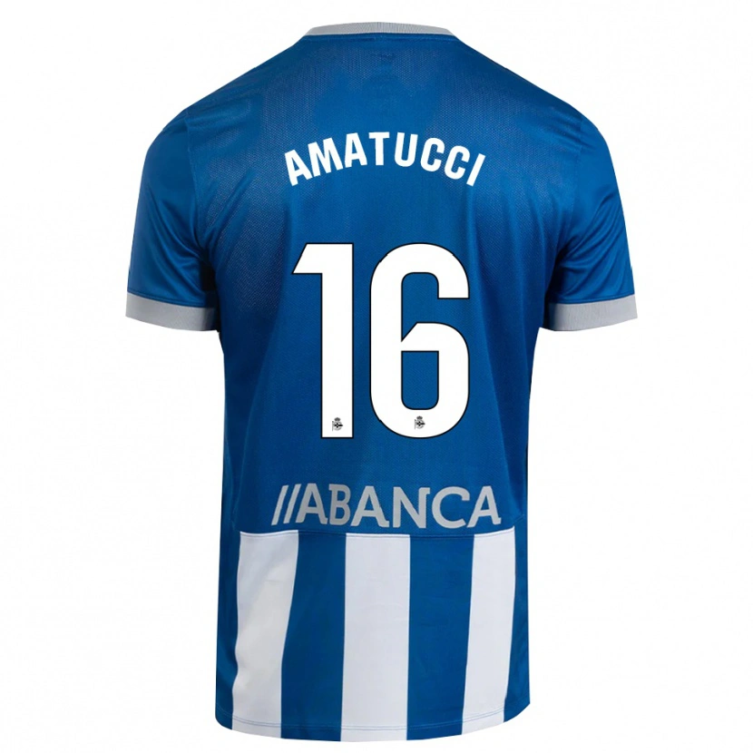 DanxenキッズLorenzo Amatucci#16青 グレー 白ホームシャツ2026/27ジャージーユニフォーム