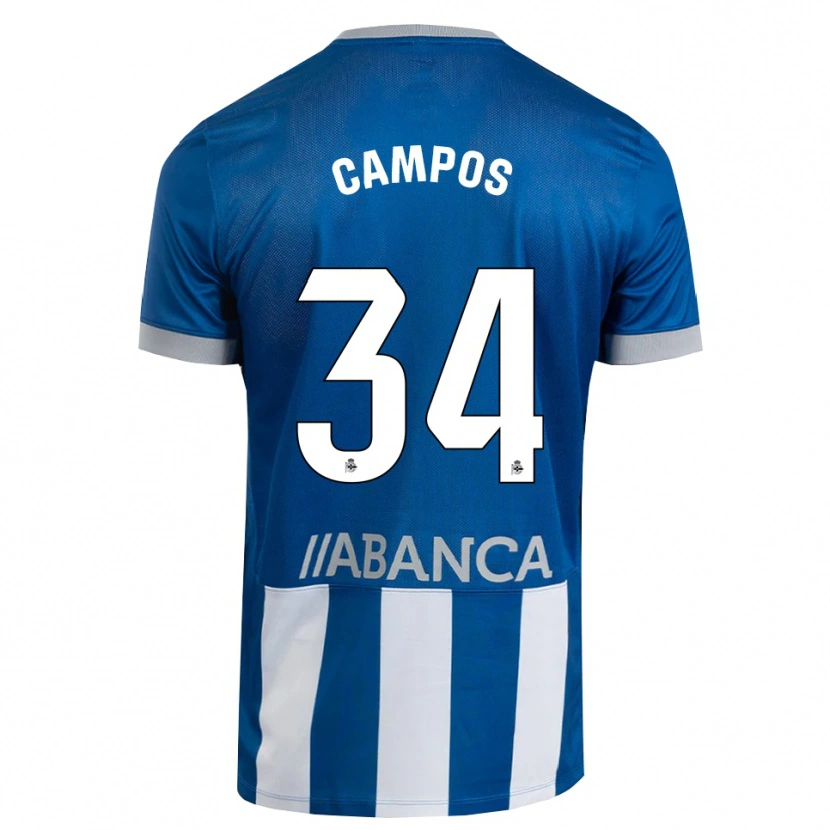 DanxenキッズXabi Campos#34青 グレー 白ホームシャツ2026/27ジャージーユニフォーム