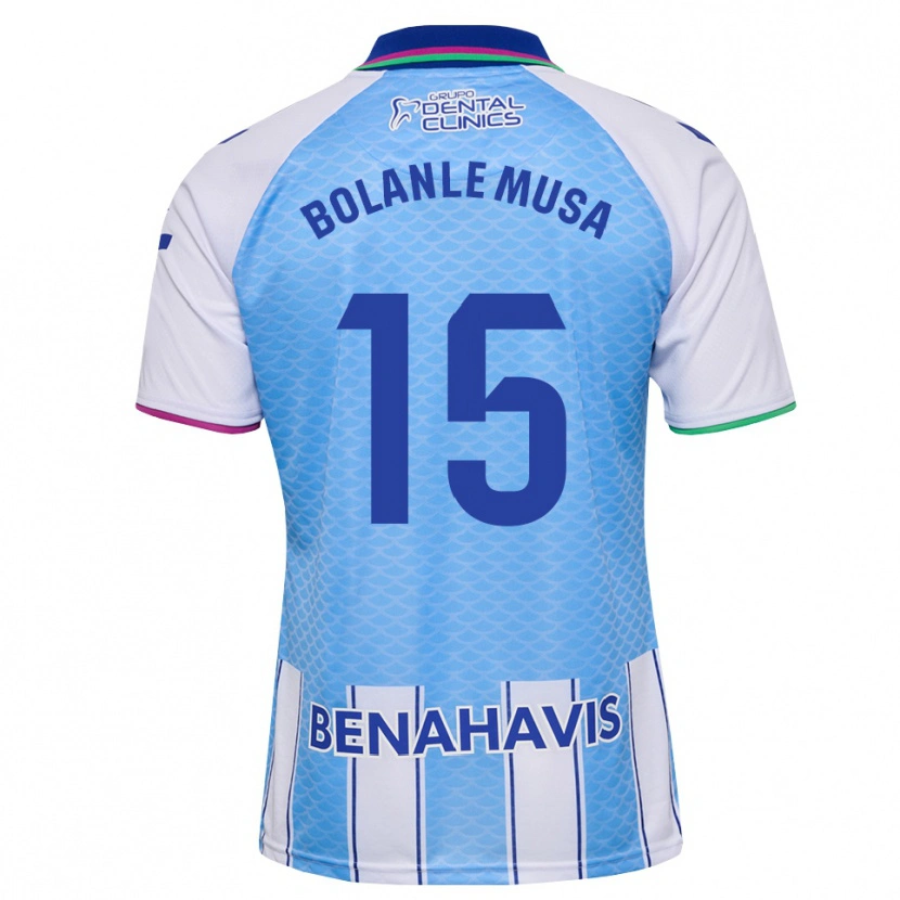 DanxenキッズWahab Bolanle Musa#15ディープスカイブルー 白ホームシャツ2026/27ジャージーユニフォーム