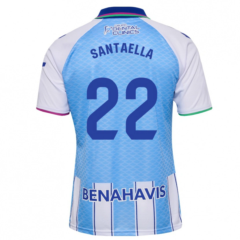 DanxenキッズMiguel Santaella#22ディープスカイブルー 白ホームシャツ2026/27ジャージーユニフォーム