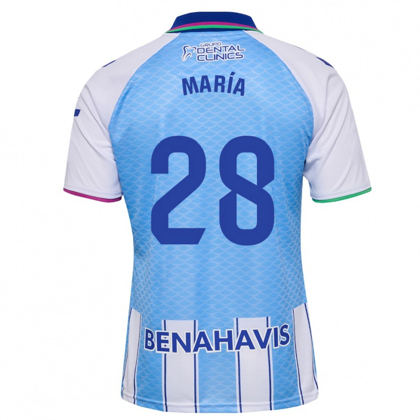 DanxenキッズMaría Albacete Pato#28ディープスカイブルー 白ホームシャツ2026/27ジャージーユニフォーム