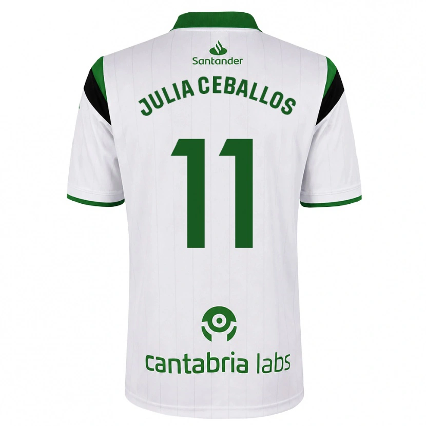 DanxenキッズJulia Ceballos Carrancio#11白 緑 黒ホームシャツ2026/27ジャージーユニフォーム