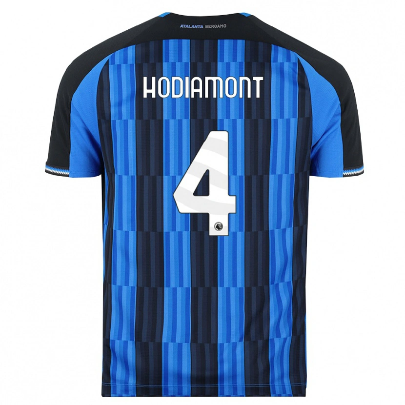 DanxenキッズLyam Hodiamont#4ブルー ブラック レッドホームシャツ2026/27ジャージーユニフォーム