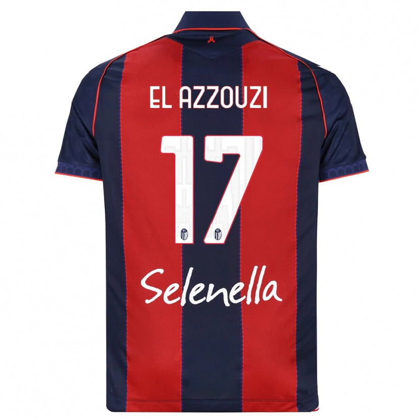 Danxenキッズウサマ・エル・アズジ#17ロイヤルブルー レッド ホワイトホームシャツ2026/27ジャージーユニフォーム