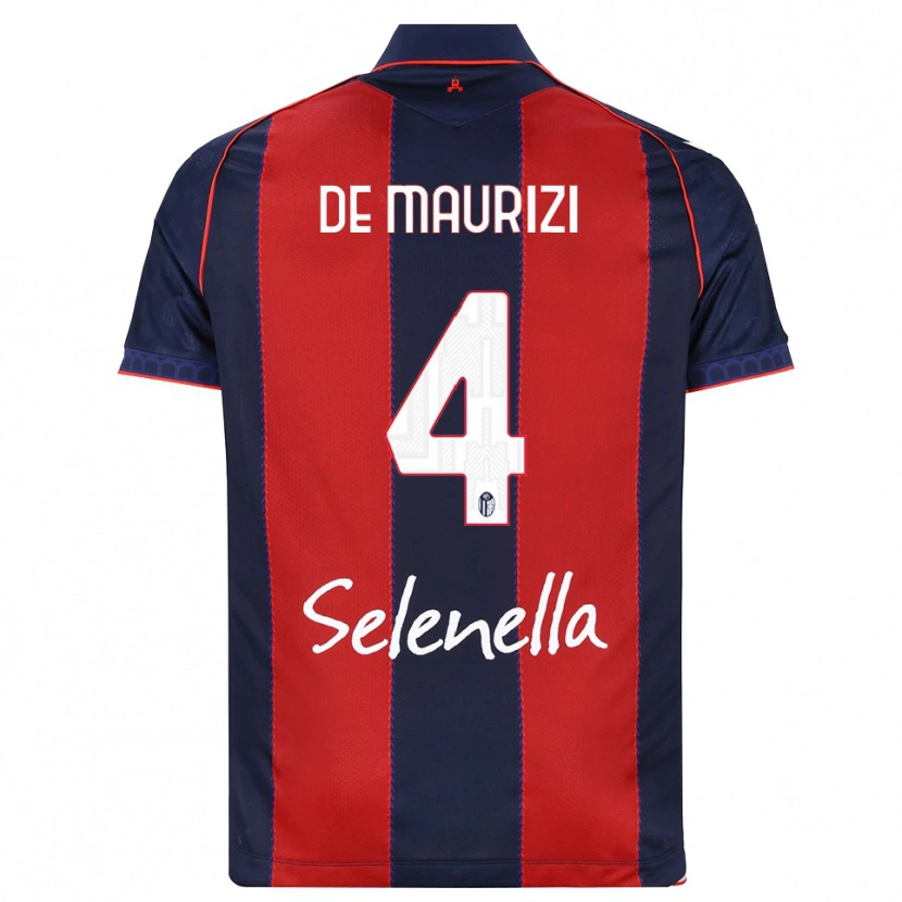 DanxenキッズAlessandro De Maurizi#4ロイヤルブルー レッド ホワイトホームシャツ2026/27ジャージーユニフォーム