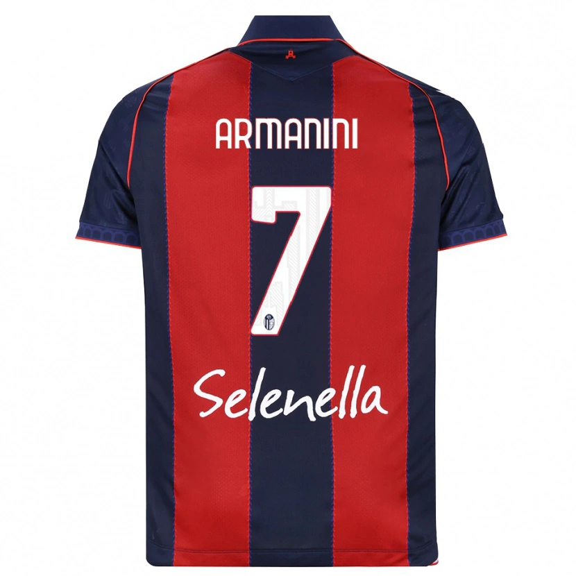 DanxenキッズFilippo Armanini#7ロイヤルブルー レッド ホワイトホームシャツ2026/27ジャージーユニフォーム