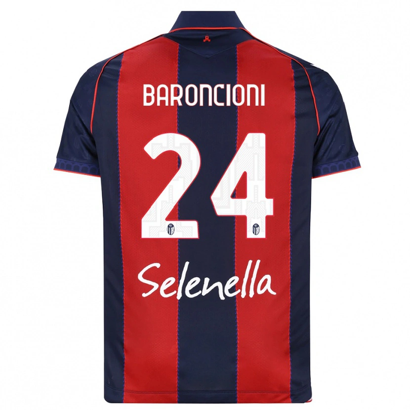 DanxenキッズDavide Baroncioni#24ロイヤルブルー レッド ホワイトホームシャツ2026/27ジャージーユニフォーム