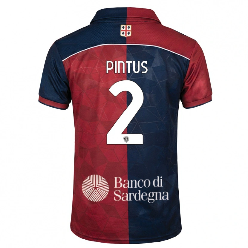 DanxenキッズNicola Pintus#2バーガンディ ロイヤルブルーホームシャツ2026/27ジャージーユニフォーム