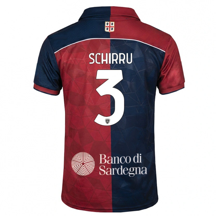 DanxenキッズAndrea Schirru#3バーガンディ ロイヤルブルーホームシャツ2026/27ジャージーユニフォーム