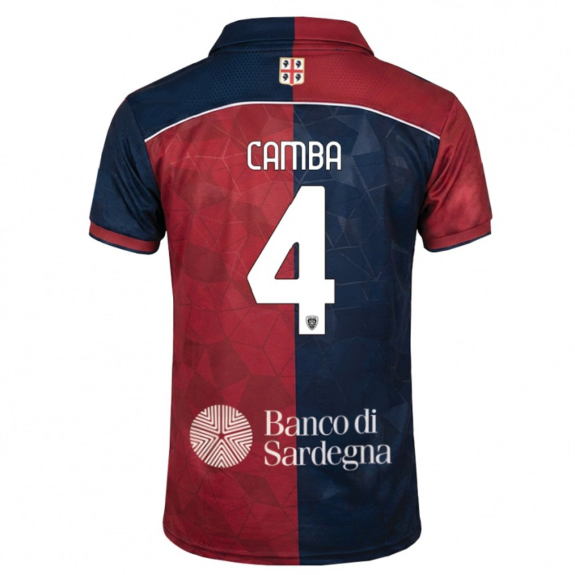 DanxenキッズDaniele Camba#4バーガンディ ロイヤルブルーホームシャツ2026/27ジャージーユニフォーム