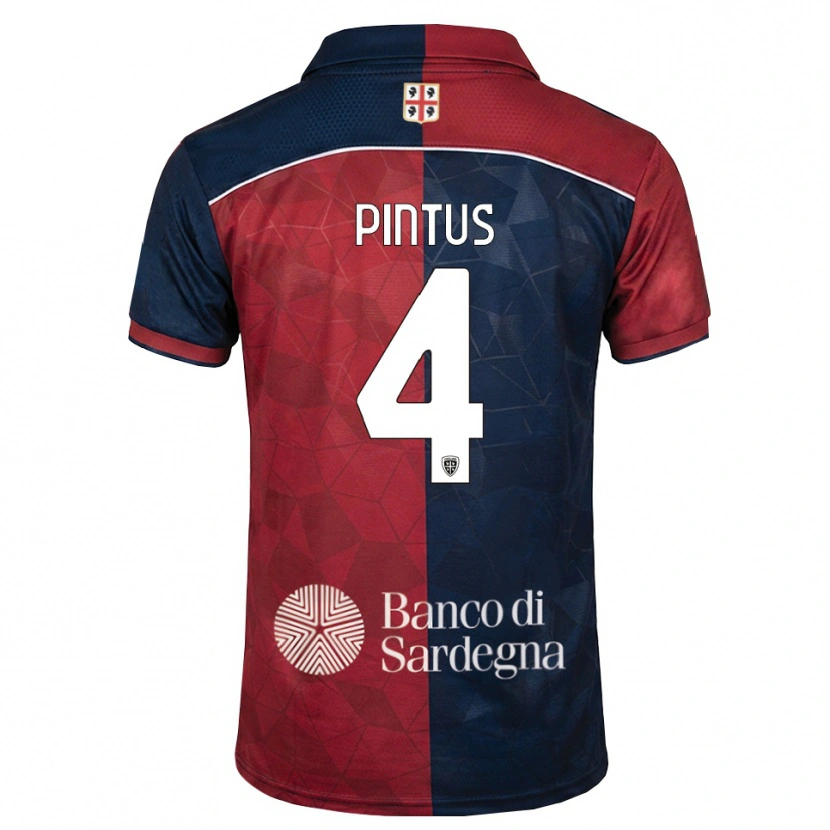 DanxenキッズLuca Pintus#4バーガンディ ロイヤルブルーホームシャツ2026/27ジャージーユニフォーム