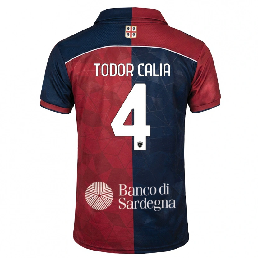 DanxenキッズFrancesco Todor Calia#4バーガンディ ロイヤルブルーホームシャツ2026/27ジャージーユニフォーム