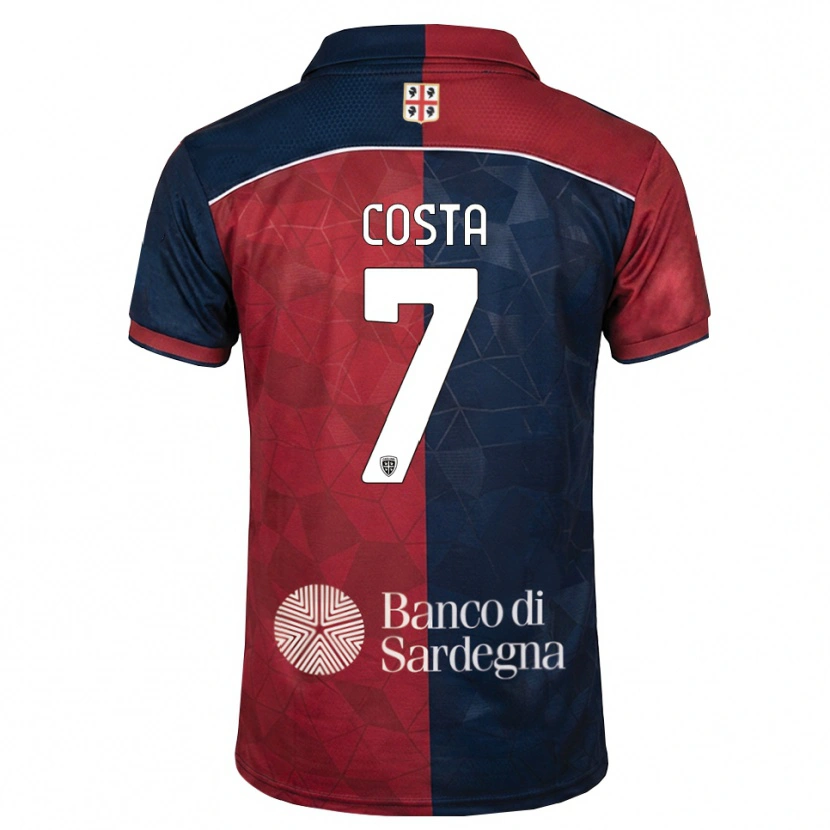 DanxenキッズLuca Costa#7バーガンディ ロイヤルブルーホームシャツ2026/27ジャージーユニフォーム