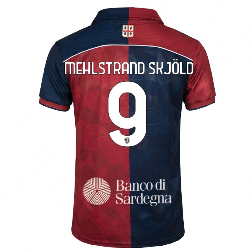 DanxenキッズWilliam Mehlstrand Skjöld#9バーガンディ ロイヤルブルーホームシャツ2026/27ジャージーユニフォーム