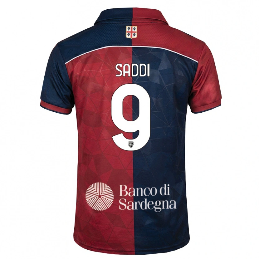 DanxenキッズGianluca Saddi#9バーガンディ ロイヤルブルーホームシャツ2026/27ジャージーユニフォーム